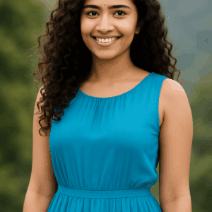 turquoise sleeveless frock