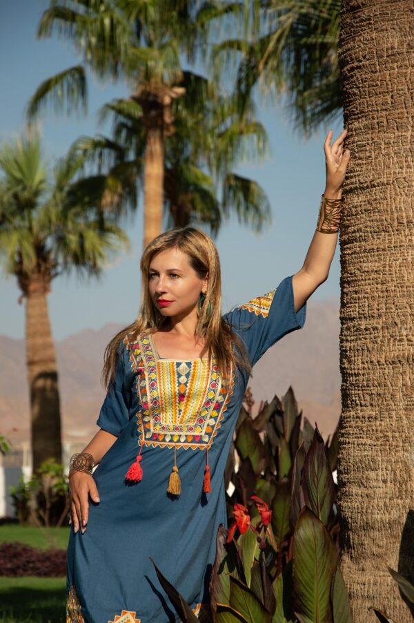 -inspired ethnic kaftan dress
